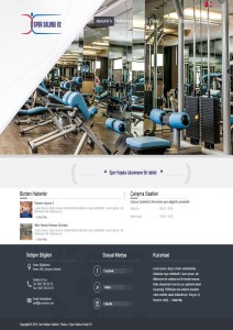 Spor Salonu Web Tasarım - Spor Salonu İnternet Sitesi